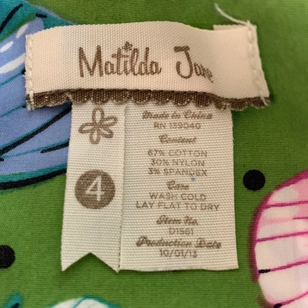 Matilda Jane Wonderful Parade elephant print apron dress Size 4